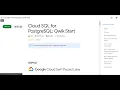 Cloud SQL for PostgreSQL Qwik Start Lab solution
