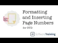 Formatting and Inserting Page Numbers for ETD