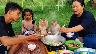 YaYa And Shally Joining Barbecue With family