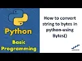How to convert string to bytes in python-using Bytes