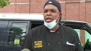 Caribbean restaurant owner donates lunches to front line workers at Hampton VA hospital