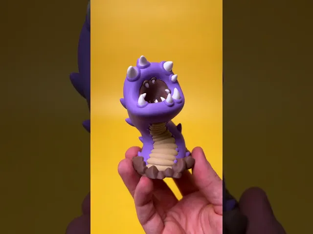 Purple Worm - Easy Multicolor FDM RPG Minis (No supports) video thumbnail