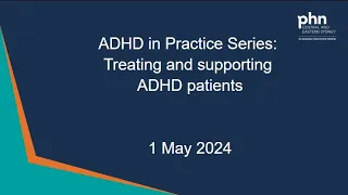 AD in Practice Series Treating and supporting AD patients - 1 May 2024