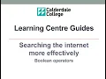Searching the internet more effectively Boolean operators