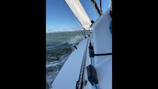 San Fran Sailing: 20+ Knots of wind, always!! #ourladydefiant #sailboat #boat #sanfrancisco