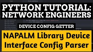 NAPALM python Part 2 How to use Multivendor Device Driver Getters to parse interface configuration