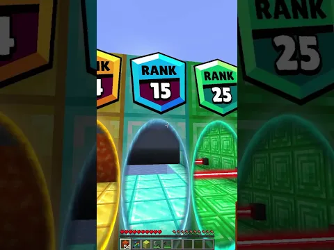 Connecting Portals Rooms With Every Rank! #shorts #minecraft #meme