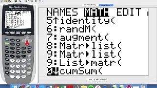 RREF on Ti84