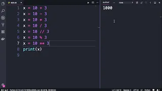 Python - Arithmetic Operators By Mosh Hamedani