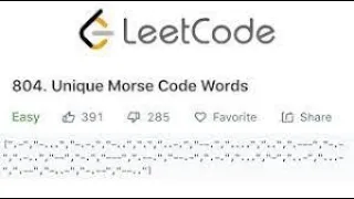 Unique Morse Code Words LeetCode Solution Explained Python