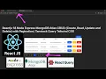 Reactjs 18 Node Express MongoDB Atlas CRUD with Pagination Tanstack Query Tailwind CSS