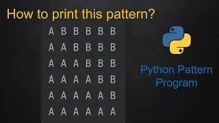 138 Python Pattern Program - Alphabet Square Pattern without any pre-defined method using while loop