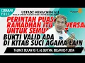 Lagu Perintah PUASA RAMADHAN ITU UNIVERSAL (SEMUA UMAT) Bukti Valid Di Kitab Suci Lain | Ust MENACHEM ALI