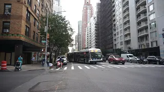 NYC Bus Ft George bound LFS Artic Gen-3 5881 M101 at 68 Av
