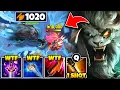 What happens when Rengar breaks 1000 AD in Arena HINT YOU GET ONE SHOT