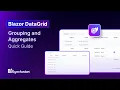 Blazor DataGrid Grouping and Aggregates Feature Walkthrough
