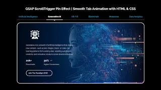 GSAP ScrollTrigger Pin Effect Smooth Tab Animation with HTML CSS