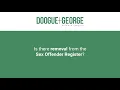 Is there removal from the Sex Offender Register