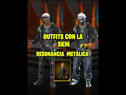 Outfits con la Skin Resonancia Metálica 🥵🔥✅ #freefire #shortsff #combinaçãoff