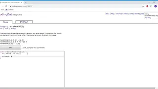 Array-1 makeMiddle Java Tutorial codingbat com