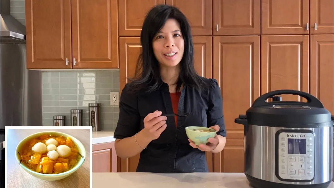 Instant Pot Tapioca and Sweet Rice Ball Dessert - Chinese Glutinous Rice Dumplings / Tang Yuan 