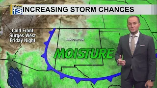 Cold front to bring higher storm chances slightly cooler temperatures by Saturday