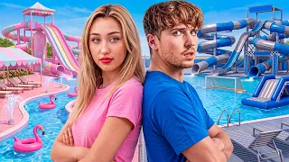 BOY vs GIRL Waterpark Build Challenge!