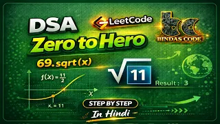 LeetCode 69 Sqrt x Binary Search Java Solution DSA Zero to Hero