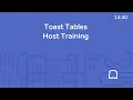 Toast Tables Host Training