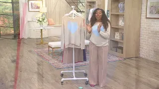Coldwater Creek Heart So Blue Sweater on QVC