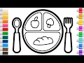Download Lagu How to draw a breakfast plate | step by step
