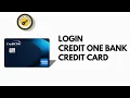 How to Login to Credit One Bank Credit Card Online