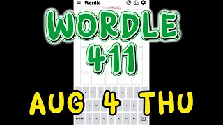 Wordle 411 August 4 Thursday Starting Word GUARD