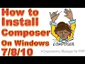 How to install composer on windows 8 - install required file vendor through composer