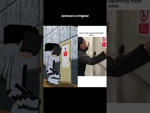 Animasi vs Original - halangi pintu #shorts #minecraft