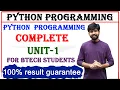 python unit 1 python programming unit 1 python subject complete unit 1 btech python subject