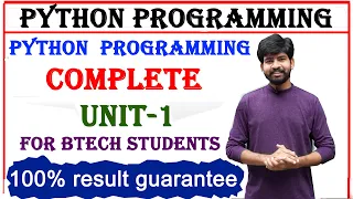 python unit 1 python programming unit 1 python subject complete unit 1 btech python subject