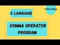 comma operator program in c