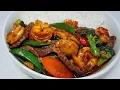 Triple Delight steak shrimp chicken stir fry full recipe better than takeout