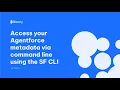 How to access Salesforce Agentforce metadata assets via the Salesforce CLI command line interface