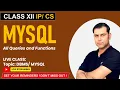 Class 12 IP CS Live MySQL Practical Explanation CBSE 2025
