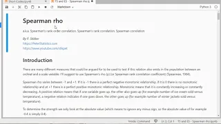 Python - Spearman Correlation value and test