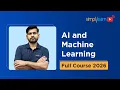 AI and Machine Learning Full Course 2026 FREE AI and Machine Learning Tutorial Simplilearn