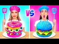 Download Lagu Pink VS Blue Color Cooking Challenge by BaRaDa Challenge