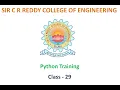 Creation of Class and Object in Python self variable and Constructors 15-07-2021