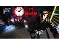 24 HOUR CHALLENGE SUPER TRAMPOLINE PARK SNEAKING IN
