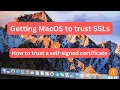 Getting OS X to trust self signed SSL Certificates MacOS Local Development