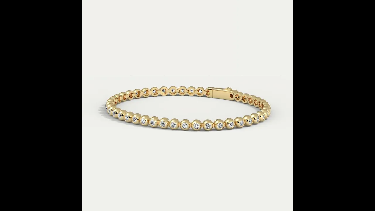 2 CTW Bezel Set Lab-Grown Diamond Tennis Bracelet in Sterling Silver