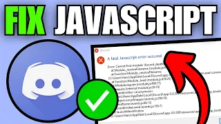 How To Fix Discord a Fatal Javascript Error Occurred Windows