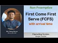 First Come First Serve FCFS with arrival time Non Preemptive operating system Bangla Tutorial